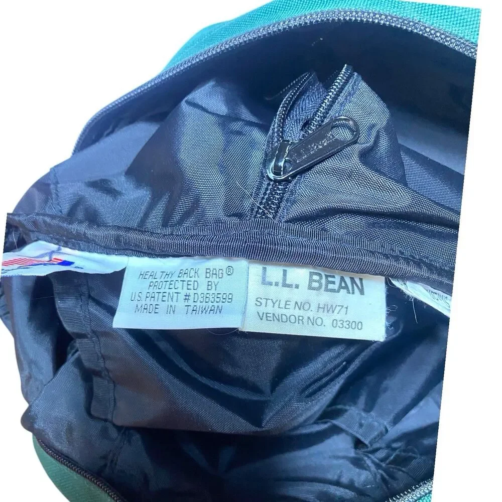 Vintage 90s LL Bean Ameribag Green Crossbody Sling Bag Backpack Green Teardrop